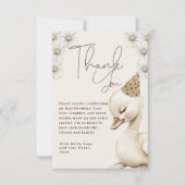 Ein Albernes Gänseneutrales Boho Baby 1. Geburtsta Dankeskarte (Vorderseite)