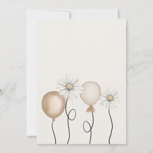 Ein Albernes Gänseneutrales Boho Baby 1. Geburtsta Einladung (Rückseite)