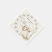 Ein Albernes Gänseneutrales Boho Baby 1. Geburtsta Serviette (Ecke)