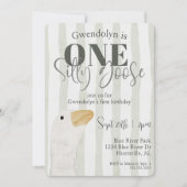 Ein Albernes GänseNiedliches Wasserfarben 1. Gebur Einladung (Vorderseite)