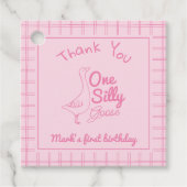 Ein Albernes Gänsepink-Handgezogenes Mädchen 1. Ge Geschenkanhänger (Vorderseite)