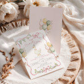 Ein Albernes Gänsepink-Mädchen 1. Geburtstag Einladung