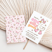 Ein Albernes Gänsepink-Mädchen 1. Geburtstag Einladung