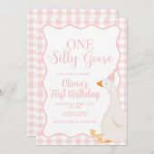 Ein Albernes Gänserosa Einladung (Vorne/Hinten)