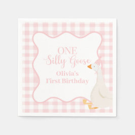 Ein Albernes Gänserosa Serviette