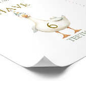 Ein Albernes Goose 1. Geburtstag Meilensteine Unte Poster (Ecke)
