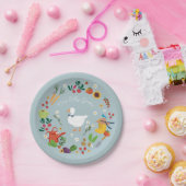 Ein Albernes Goose Bauer Garden Thema Blue Pappteller (Party)