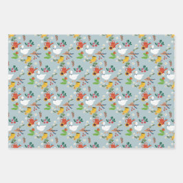 Ein Albernes Goose Bauer Garden Thema Geschenkpapier Set