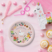 Ein Albernes Goose Bauer Garden Thema Pink Pappteller (Party)