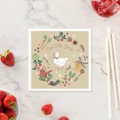 Ein Albernes Goose Bauer Garden Thema Tan Serviette (Beispiel)