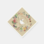 Ein Albernes Goose Bauer Garden Thema Tan Serviette (Ecke)