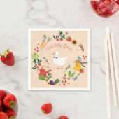 Ein Albernes Goose Bauer Garden Themenpark Peach Serviette (Beispiel)