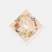 Ein Albernes Goose Bauer Garden Themenpark Peach Serviette (Ecke)