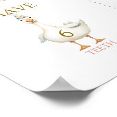 Ein Albernes Goose Girl's Meilenstein Keepake-Zeic Poster (Ecke)