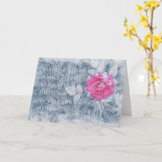 Ein Albert Camus Zitat Karte (Gelbe Blume)