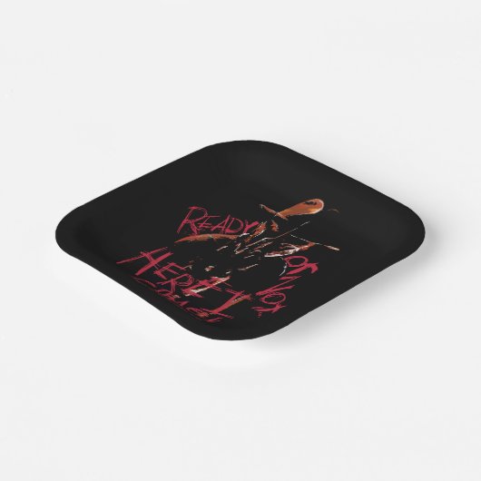 Ein Albtraum an der Elm Street | Bereit oder nicht Pappteller (Gewinkelt)