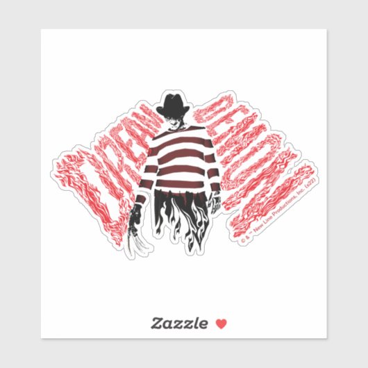 Ein Albtraum an der Elm Street | Dream Demon Fredd Aufkleber (Blatt)