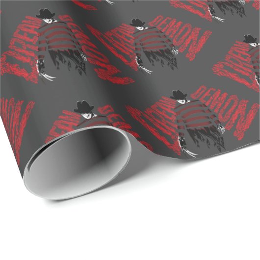 Ein Albtraum an der Elm Street | Dream Demon Fredd Geschenkpapier (Rolleneckpunkt)