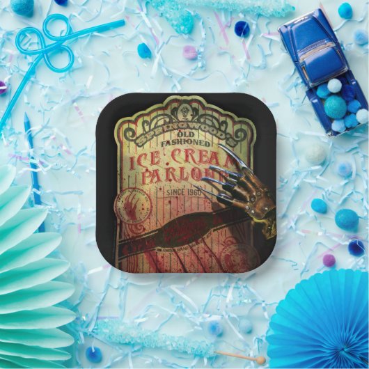 Ein Albtraum an der Elm Street | Eiscreme aus Spri Pappteller (Party)