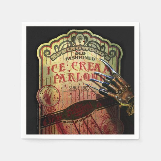 Ein Albtraum an der Elm Street | Eiscreme aus Spri Serviette (Vorderseite)