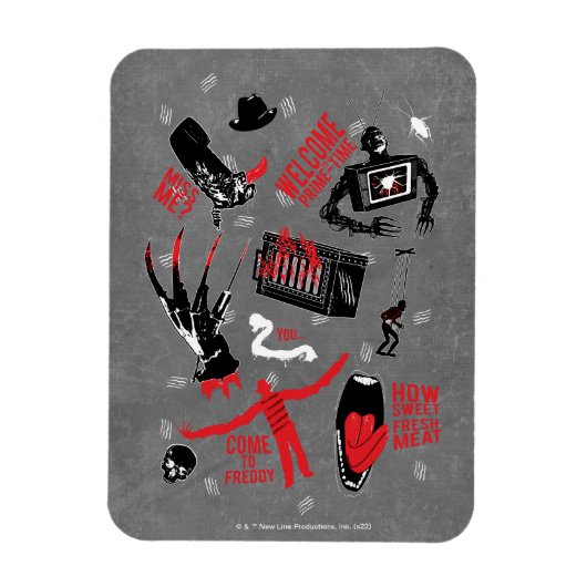 Ein Albtraum an der Elm Street | Freddy Krueger Ta Magnet (Vertikal)