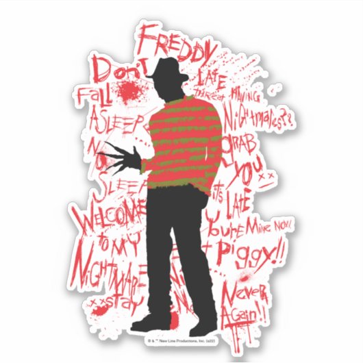 Ein Albtraum an der Elm Street | Nicht einschlafen Aufkleber (Vorderseite)