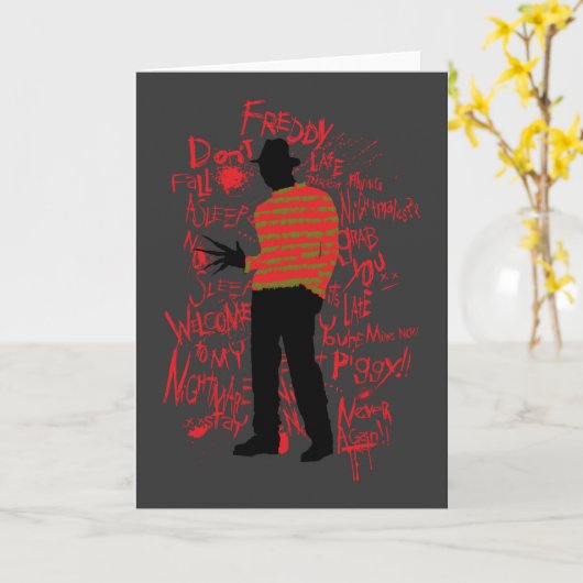 Ein Albtraum an der Elm Street | Nicht einschlafen Karte (Gelbe Blume)