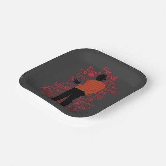 Ein Albtraum an der Elm Street | Nicht einschlafen Pappteller (Gewinkelt)