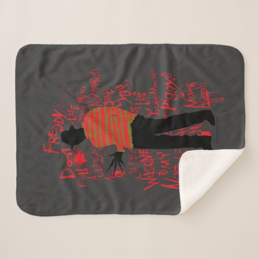 Ein Albtraum an der Elm Street | Nicht einschlafen Sherpadecke (Vorderseite (Horizontal))