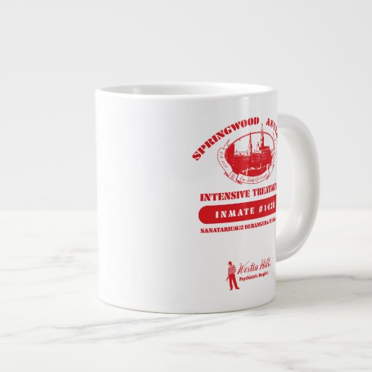 Ein Albtraum an der Elm Street | Springwood Asyl Jumbo-Tasse (Vorderseite Rechts)