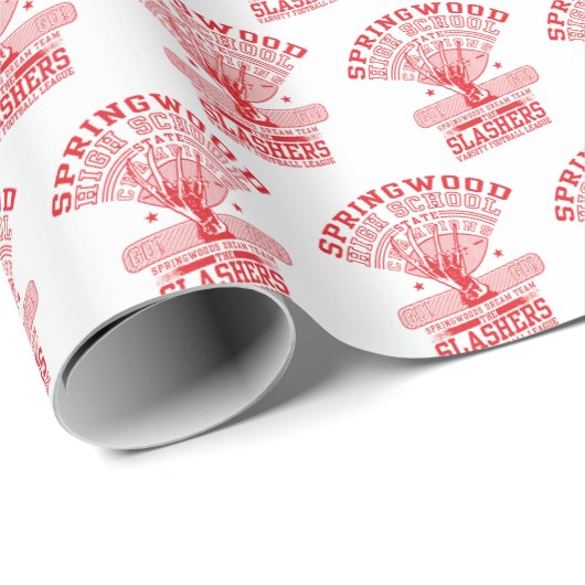 Ein Albtraum an der Elm Street | Springwood High Geschenkpapier (Rolleneckpunkt)