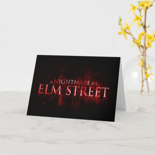 Ein Albtraum an der Elm Street | Text Karte (Gelbe Blume)