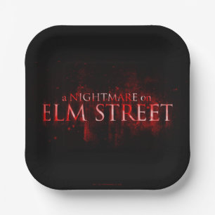 Ein Albtraum an der Elm Street Text Pappteller