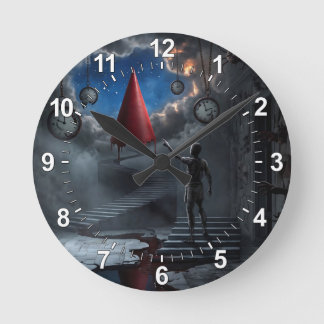 Ein Albtraum veranschaulicht Runde Wanduhr