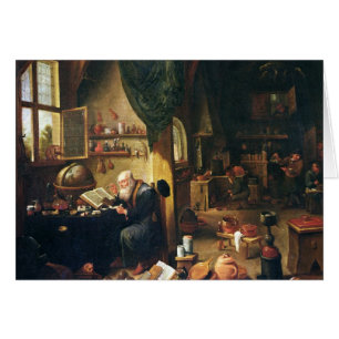 Ein Alchemist in seiner Werkstatt