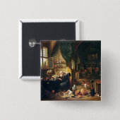 Ein Alchemist in seiner Werkstatt Button (Vorne & Hinten)