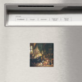Ein Alchemist in seiner Werkstatt Magnet (In Situ (Geschirrspüler))