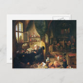 Ein Alchemist in seiner Werkstatt Postkarte (Vorne/Hinten)