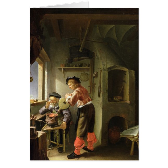 Ein Alchemist und sein Assistent in ihrer (Vorne)