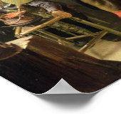 Ein Alchemist und sein Assistent in ihrer Werkstat Poster (Ecke)