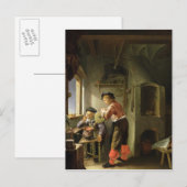 Ein Alchemist und sein Assistent in ihrer Werkstat Postkarte (Vorne/Hinten)