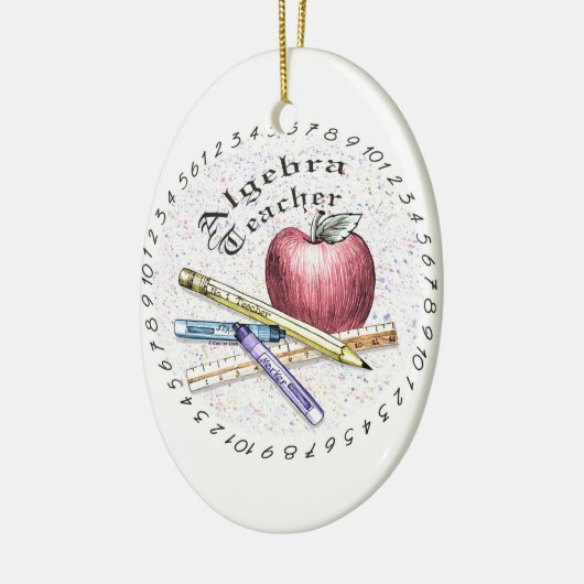 Ein Algebra-Lehrer Keramikornament (Links)