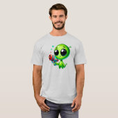 Ein Alien-Angriff mit Blasenpistole. T-Shirt (Vorne ganz)