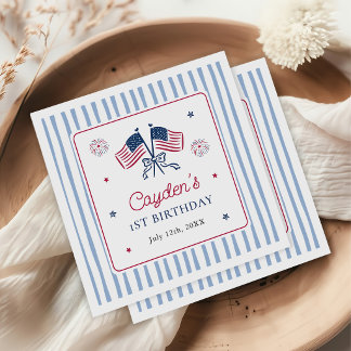 Ein All American Boy 4. Juli 1. Geburtstag Serviette