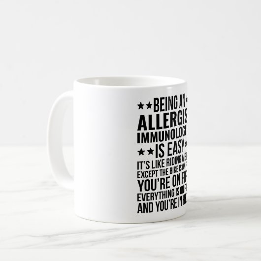 Ein Allergist-Immunologe zu sein ist einfach Kaffeetasse (Vorderseite Links)