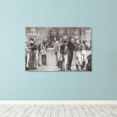 Ein allgemeiner Schrei, in einer Buschtüte, 1878 Leinwanddruck (Insitu (Holzboden))