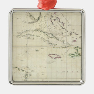 Ein allgemeines Diagramm der Antillen Silbernes Ornament