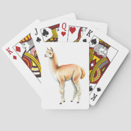 Ein Alpaka mit langem Hals Spielkarten