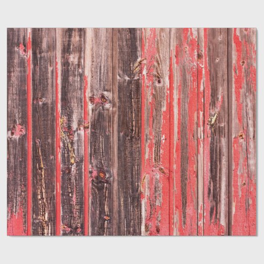 Ein alter abgenutzter Stall oder antiker Holzzaun  Geschenkpapier (Flach)
