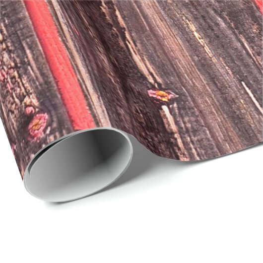 Ein alter abgenutzter Stall oder antiker Holzzaun Geschenkpapier (Rolleneckpunkt)